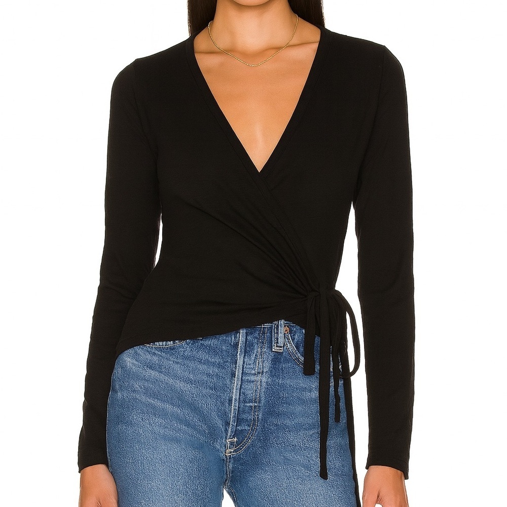Nation LTD Black Wrap Top
